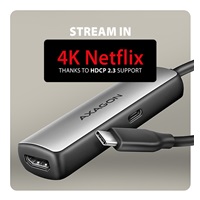 AXAGON RVC-HI8KPD, USB-C -> HDMI 2.1 konwerter / adapter, 8K/60Hz, 4K/144Hz, HDR10+, PD100W