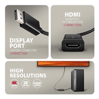 AXAGON RVD-HI20N, DisplayPort -> HDMI 2.0b konwerter / adapter, 4K/60Hz