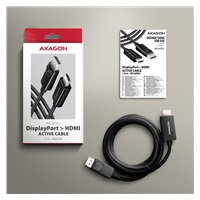 AXAGON RVD-HI20C2, DisplayPort -> HDMI 2.0b konwerter / kabel 1.8m, 4K/60Hz