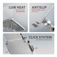 AXAGON STND-LR, aluminiowa podstawka do laptopów 10" - 17" z regulowaną wysokością, kątem nachylenia i obrotem 360°