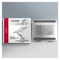 AXAGON STND-LR, aluminiowa podstawka do laptopów 10" - 17" z regulowaną wysokością, kątem nachylenia i obrotem 360°