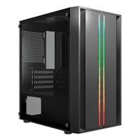 BAZAR - CRONO skříň PCC-200-3 Midi Tower, bez zdroje, černá, poškozený obal