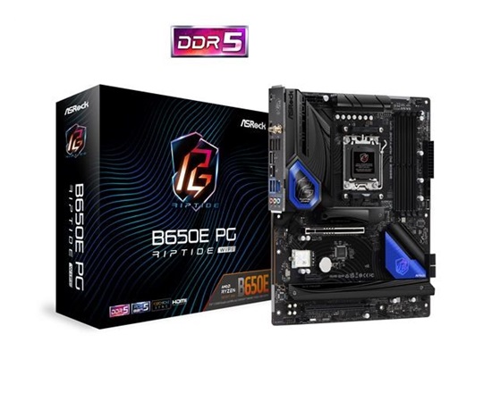 BAZAR - ASRock MB Sc AM5 B650E PG Riptide WIFI, AMD B650, 4xDDR5, 1xHDMI, WI-FI - Po opravě (Komplet)