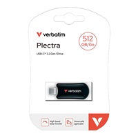 VERBATIM Flash Disk 512GB Plectra USB-C 3.0, černá