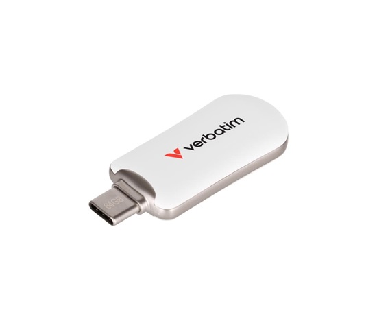 VERBATIM Flash Disk 128GB Plectra USB-C 3.0, bílá