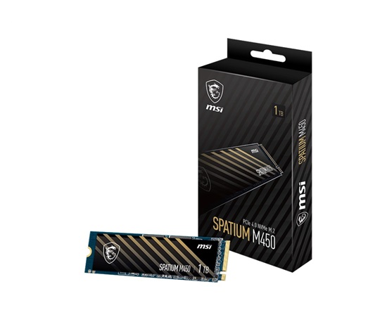BAZAR - MSI SSD SPATIUM M450, 1TB, PCIe Gen4 NVMe, M.2 2280 - Po opravě (Bez příšlušenství)