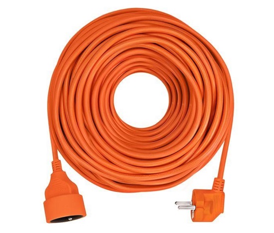 Solight prodlužovací přívod - spojka, 1 zásuvka, 40 m, 3 x 1,5mm2, oranžová