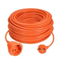 Solight 1z pohyblivý přívod - spojka, 25m, 2 x 1,5mm2, oranžová