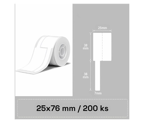 Niimbot štítky na kabely T 25x76mm 200ks Bílé pro B21, B21S, B3, B1S