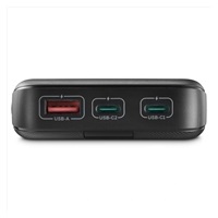 Hama PD 10 powerbanka, 10000 mAh, PD, Qualcomm, 3 výstupy: 2x USB-C, 1x USB-A, LED displej