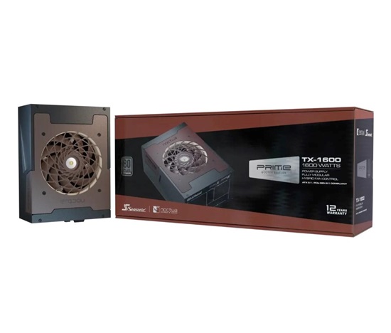 NOCTUA zdroj Seasonic 1600W PRIME TX-1600 NE, 120mm, 80+ TITANIUM, ATX 3.1