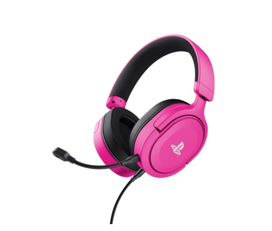 TRUST sluchátka GXT 498P FORTA PS5 Gaming Headset, Sony Licensed, růžová