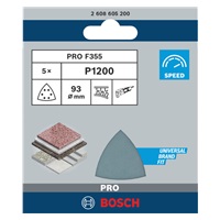 Brusný papír PRO F355, 93 mm, G1200, 5 ks