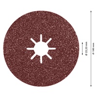 Bosch fíbrový brusný kotouč EXPERT R781 Prisma Ceramic 180 mm, 22,23 mm, P36