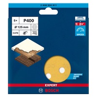 Bosch brusný papír EXPERT C470 s 8 otvory pro vibrační brusky 125 mm, G 400, 5 ks