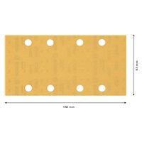 Bosch brusný papír EXPERT C470 s 8 otvory pro vibrační brusky 93 × 186 mm, G 400, 10 ks