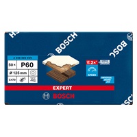 Bosch brusný papír EXPERT C470 s 8 otvory pro vibrační brusky 125 mm, G 60, 50 ks