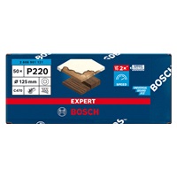 Bosch brusný papír EXPERT C470 s 8 otvory pro vibrační brusky 125 mm, G 220, 50 ks