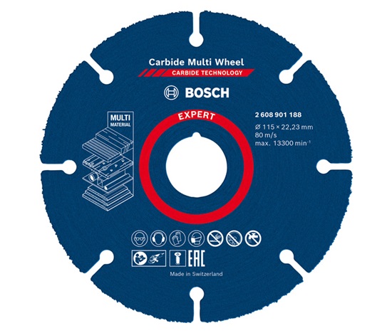 Bosch řezné kotouče EXPERT Carbide Multi Wheel 115 mm, 22,23 mm