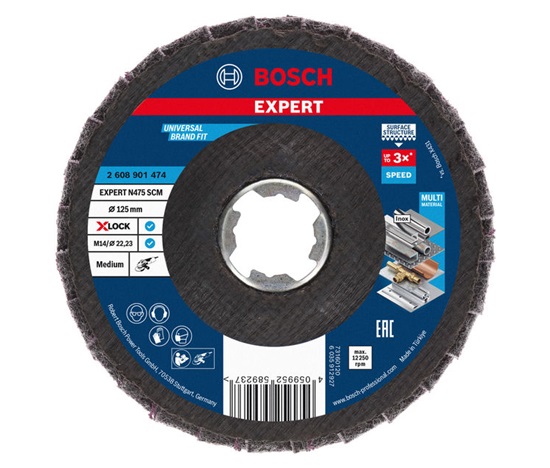 Bosch kotouč EXPERT N475 SCM X-LOCK, 125 mm, střední