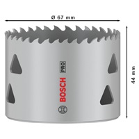 Bosch děrovka PRO Multi Material, 67 mm, se závitem