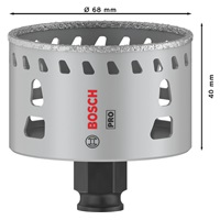 Bosch děrovka PRO Tile PC Plus, 68 mm, HS