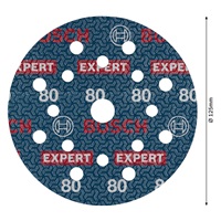 Bosch brusný kotouč EXPERT O780 s fólií, 125 mm, G80