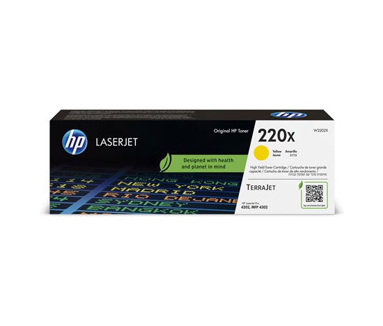 BAZAR - HP 220X Yellow Original LaserJet Toner Cartridge (5,500 pages) - Poškozený obal (Komplet)