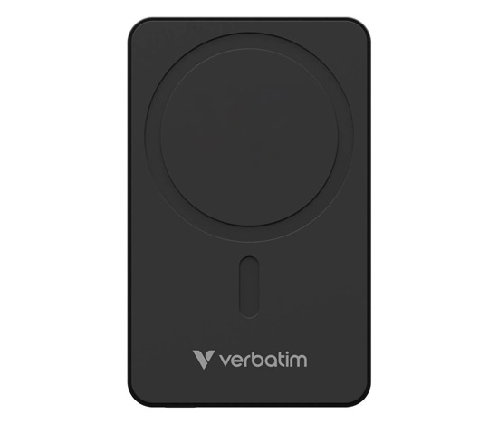 VERBATIM Powerbanka Charge 'n' Go Essentials, Magnetická, 5000 mAh, USB-C, Černá