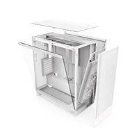 NZXT skříň H7 Flow RGB edition / ATX / 3x 140 mm fan / USB-C / 2x USB / prosklená bočnice / mesh panel / RGB / bílá