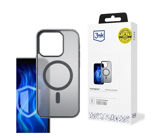 3mk Frosty MagCase Black pro Apple iPhone 16E