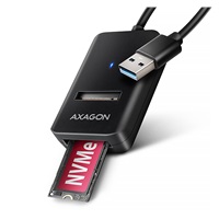 AXAGON ADM2-AM USB-A 10Gbps - M.2 NVMe & SATA SSD adaptér, kabel USB-A 10cm