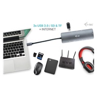 i-tec USB-C Metal Nano Docking Station 4K HDMI LAN with Power Delivery 100 W + Charger 100W