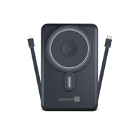 CONNECT IT Powerbanka TravelCharge, MagSafe, 10000mAh, USB-C, Lightning, Šedá