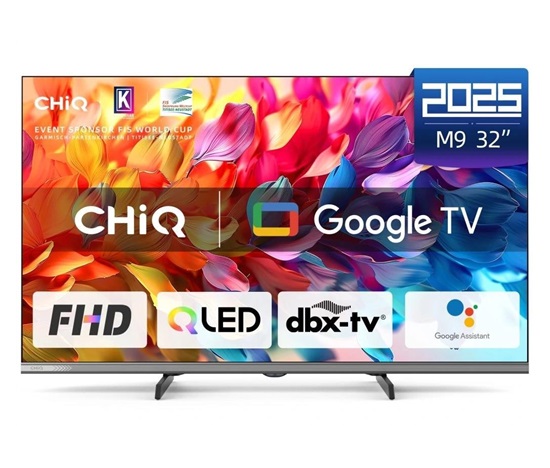 CHiQ L32QM9G TV 32", FHD, QLED, metalická bezrámečková, smart, Google TV, Dolby Audio, HDR, Chromecast