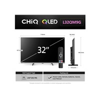 CHiQ L32QM9G TV 32", FHD, QLED, metalická bezrámečková, smart, Google TV, Dolby Audio, HDR, Chromecast