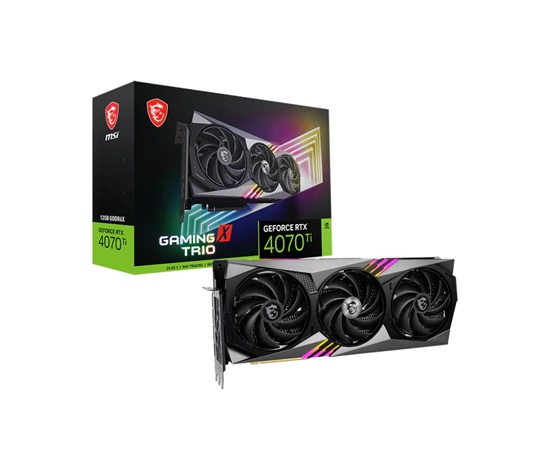 BAZAR - MSI VGA NVIDIA GeForce RTX 4070 Ti GAMING X TRIO 12G, RTX 4070 Ti, 12GB GDDR6X, 3xDP, 1xHDMI - Po opravě (Bez př
