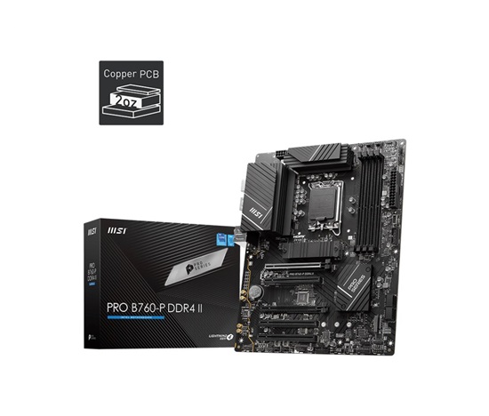 MSI MB Sc LGA1700 PRO B760-P II, Intel B760, 4xDDR5, 1xDP, 1xHDMI