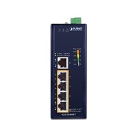 Planet switch IGS-504HPT, průmysl.verze 5xGbE, DIN, 4xPoE+, IP40, -40 až 75°C, 12-56V