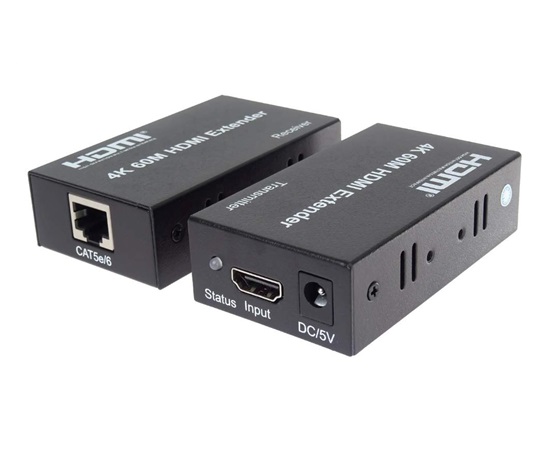 PremiumCord HDMI2.0 extender na 60m přes jeden kabel Cat5e/Cat6/Cat7