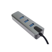 PremiumCord Adapter USB-C na Gigabit 10/100/1000Mbps + 3x USB3.2 konektor