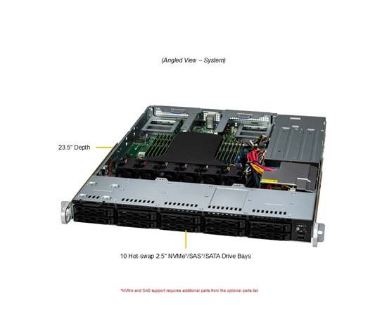 GOLD SUPERMICRO H13CloudDC1U,1x9454P,384GB,2x960GBM.2,2ports10GNIC