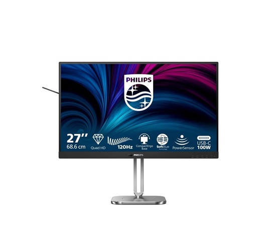 Philips MT 27" 27B2U4601 - 2560x1440,IPS,120Hz,HDMI,DP,USBhub,USB-C,RJ45,Repro,Pivot