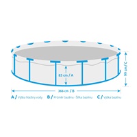 Marimex Florida bazén 3,66x0,99 m se zabudovaným skimmerem - motiv TEAK
