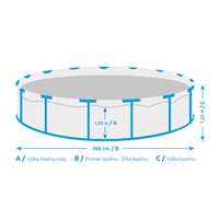 Marimex Florida bazén 3,66x1,22 m se zabudovaným skimmerem - motiv TEAK