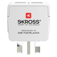 SKROSS cestovní adaptér UK USB pro použití ve Velké Británii, typ G