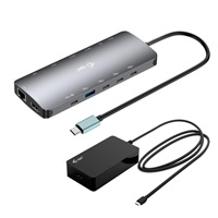 i-tec USB-C Metal Nano 3x Display Dock, 2x HDMI 1x USB-C video,PD 140W + Universal Charger 140 W