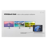 i-tec USB-C Metal Nano 3x Display Dock, 2x HDMI 1x USB-C video,PD 140W + Universal Charger 140 W