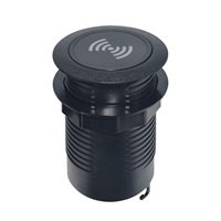 Solight bezdrátová 15W + USB A+C 20W PD výsuvná nabíječka, černá