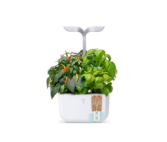 Véritable Exky CLASSIC - Automatický květináč s regulací osvětlení, bílá + 2 bylinkové náplně